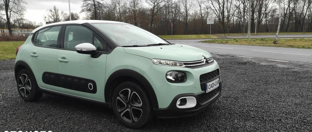 Citroen C3 cena 47900 przebieg: 54000, rok produkcji 2019 z Bisztynek małe 121